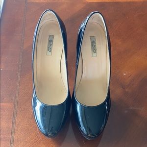 All Saints Black patent pumps